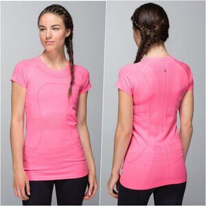Lululemon Run Swiftly Short Sleeve Pink 4 MINT